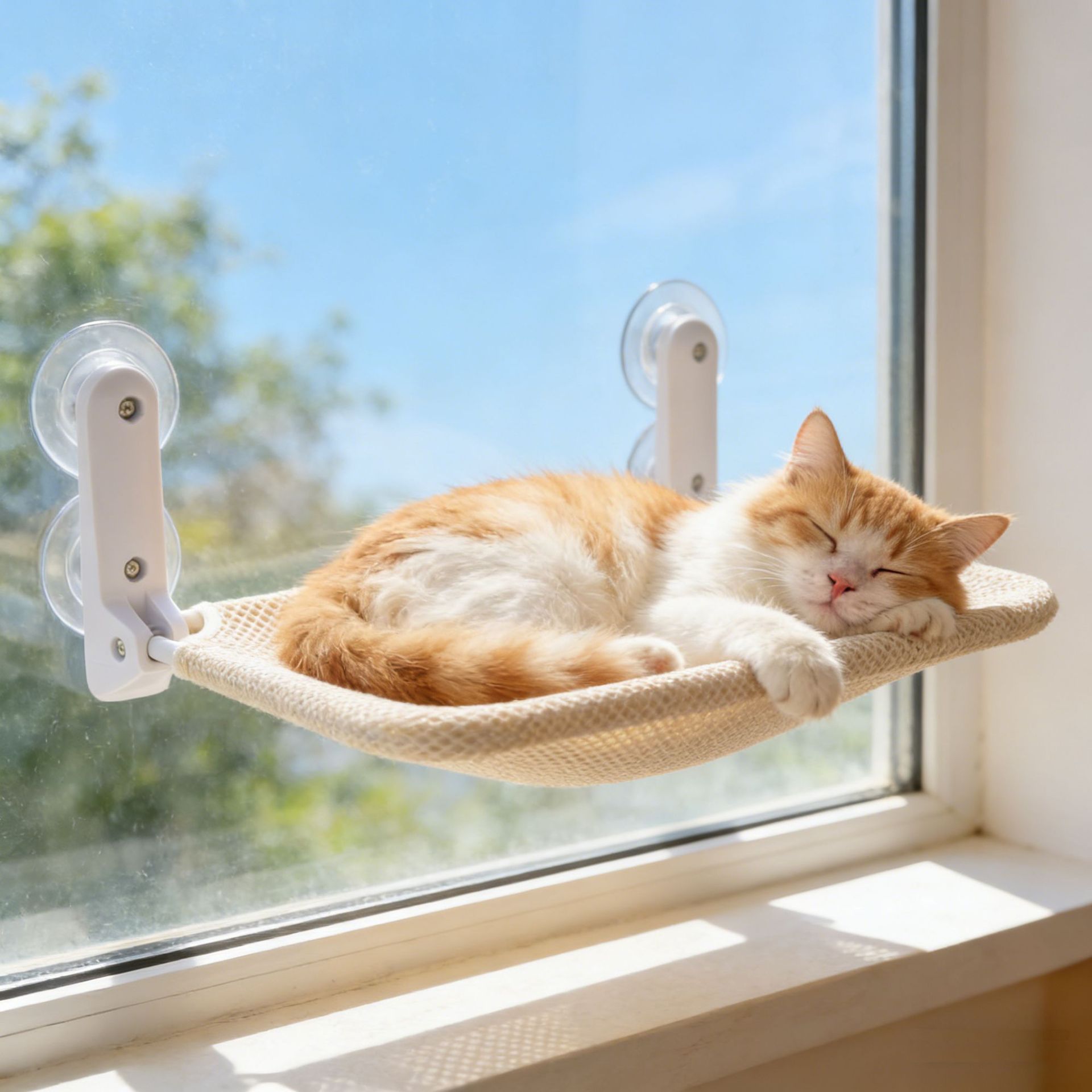 Foldable Window Mount Cat Hammock Suction Cup Hanging Bed All Season V1289-PET-BED-004