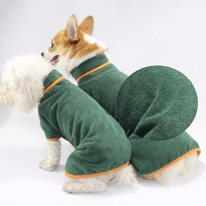 Quick Dry Dog Bathrobe Breathable Full Wrap for 14-24kg Dogs V1289-PET-CLO-001