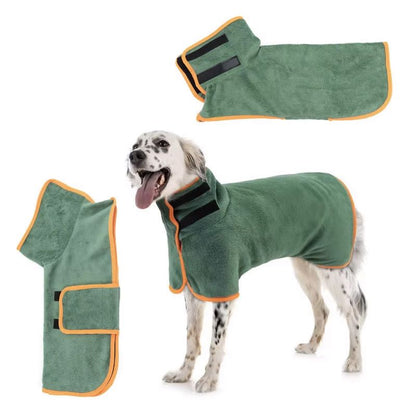 Quick Dry Dog Bathrobe Breathable Full Wrap for 14-25kg Dogs V1289-PET-CLO-002