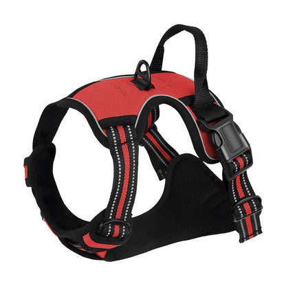 Reflective Dog Harness Leash Set Anti Pull Vest for Pets V1289-PET-ROPE-003-RED