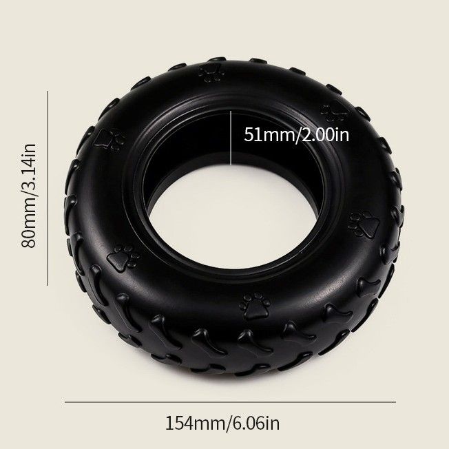 Durable Rubber Tire Dog Toy Indestructible Chew Stick for Medium Large Dogs V1289-PET-TOY-001