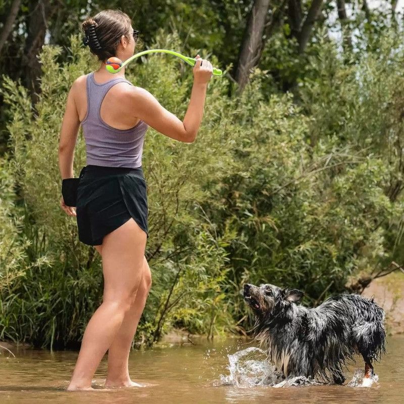 Dog Ball Launcher Outdoor Interactive Tennis Ball Thrower for Pets V1289-PET-TOY-003