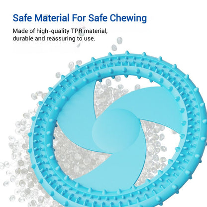 Soft Bite Resistant Dog Frisbee Silicone TPR Interactive Training Flying Disc V1289-PET-TOY-004