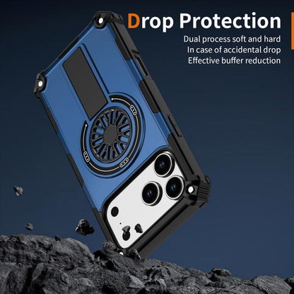 Armor Heavy Duty Magnetic Rotating Ring Kickstand Phone Case For iPhone 17 Plus, Anti-Drop Protective Cover V1293-178760680098