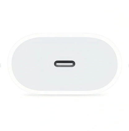 20W USB-C Fast Charger with 1m Cable - White, Compatible with iPhone 15/16/17 V1293-20WBS