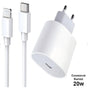 20W USB-C Fast Charger with 1m Lightning Cable - White, Compatible with iPhone 11/12/13/14/X V1293-20WUSB