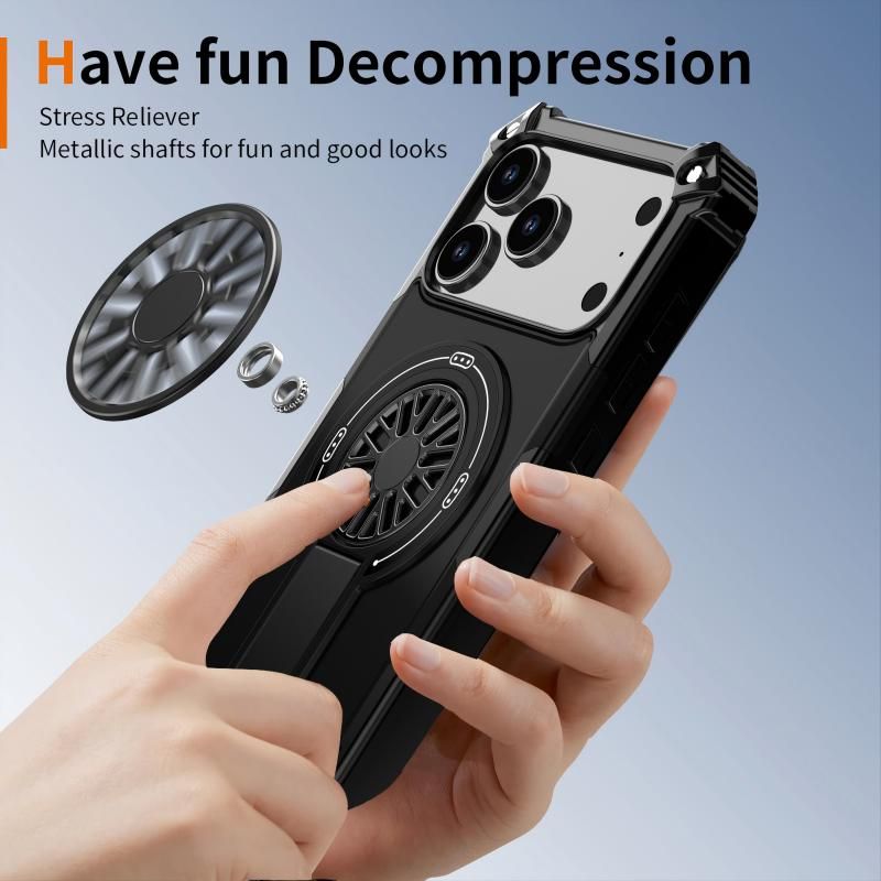 Armor Heavy Duty Magnetic Rotating Ring Kickstand Phone Case For iPhone 14 Pro Max, Anti-Drop Protective V1293-382262255672