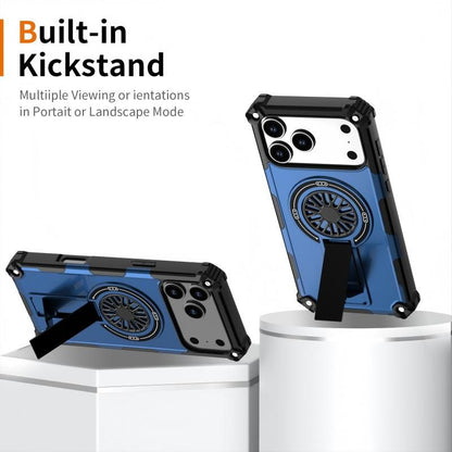 Armor Heavy Duty Magnetic Rotating Ring Kickstand Phone Case For iPhone 13 Pro Max, Anti-Drop Protective V1293-537013285044