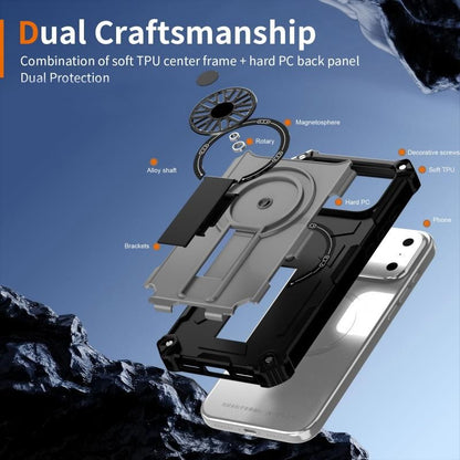 Armor Heavy Duty Magnetic Rotating Ring Kickstand Phone Case For iPhone 13 Pro Max, Anti-Drop Protective V1293-537013285112