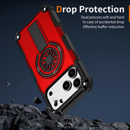 Armor Heavy Duty Magnetic Rotating Ring Kickstand Phone Case For iPhone 15 Pro, Anti-Drop Protective Cover In V1293-559868321616