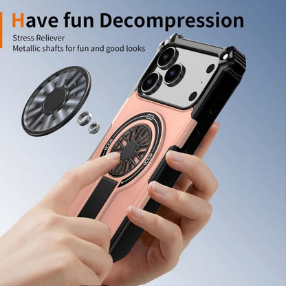 Armor Heavy Duty Magnetic Rotating Ring Kickstand Phone Case For iPhone 17 Prox, Anti-Drop Protective Cover V1293-763658454792