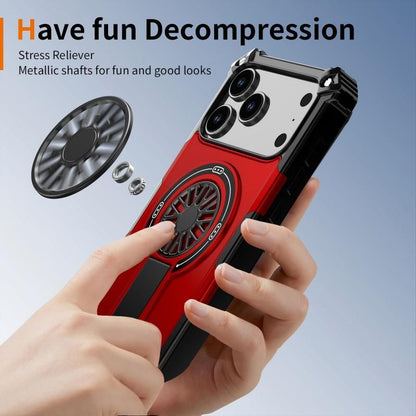 Armor Heavy Duty Magnetic Rotating Ring Kickstand Phone Case For iPhone 17 Pro Max, Anti-Drop Protective V1293-763658454822