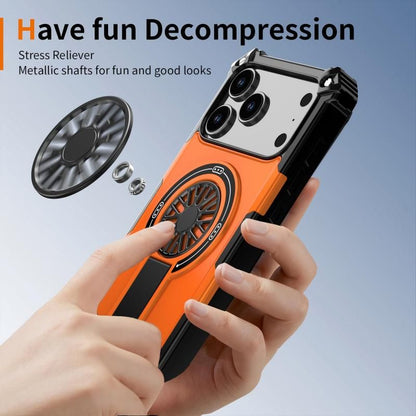 Armor Heavy Duty Magnetic Rotating Ring Kickstand Phone Case For iPhone 16, Anti-Drop Protective Cover In V1293-889074557159