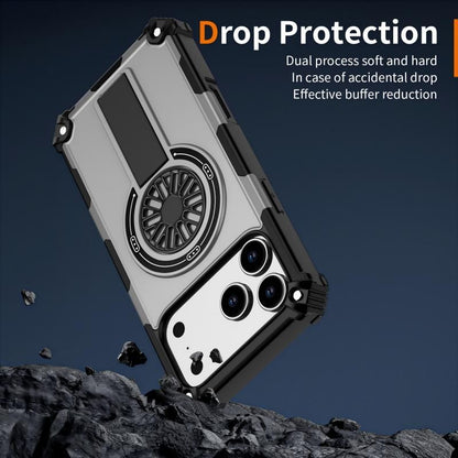 Armor Heavy Duty Magnetic Rotating Ring Kickstand Phone Case For iPhone 15, Anti-Drop Protective Cover In V1293-977185537143