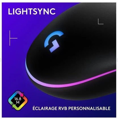 Logitech G203 LIGHTSYNC Wired Gaming Mouse - Black V1293-HS-G102