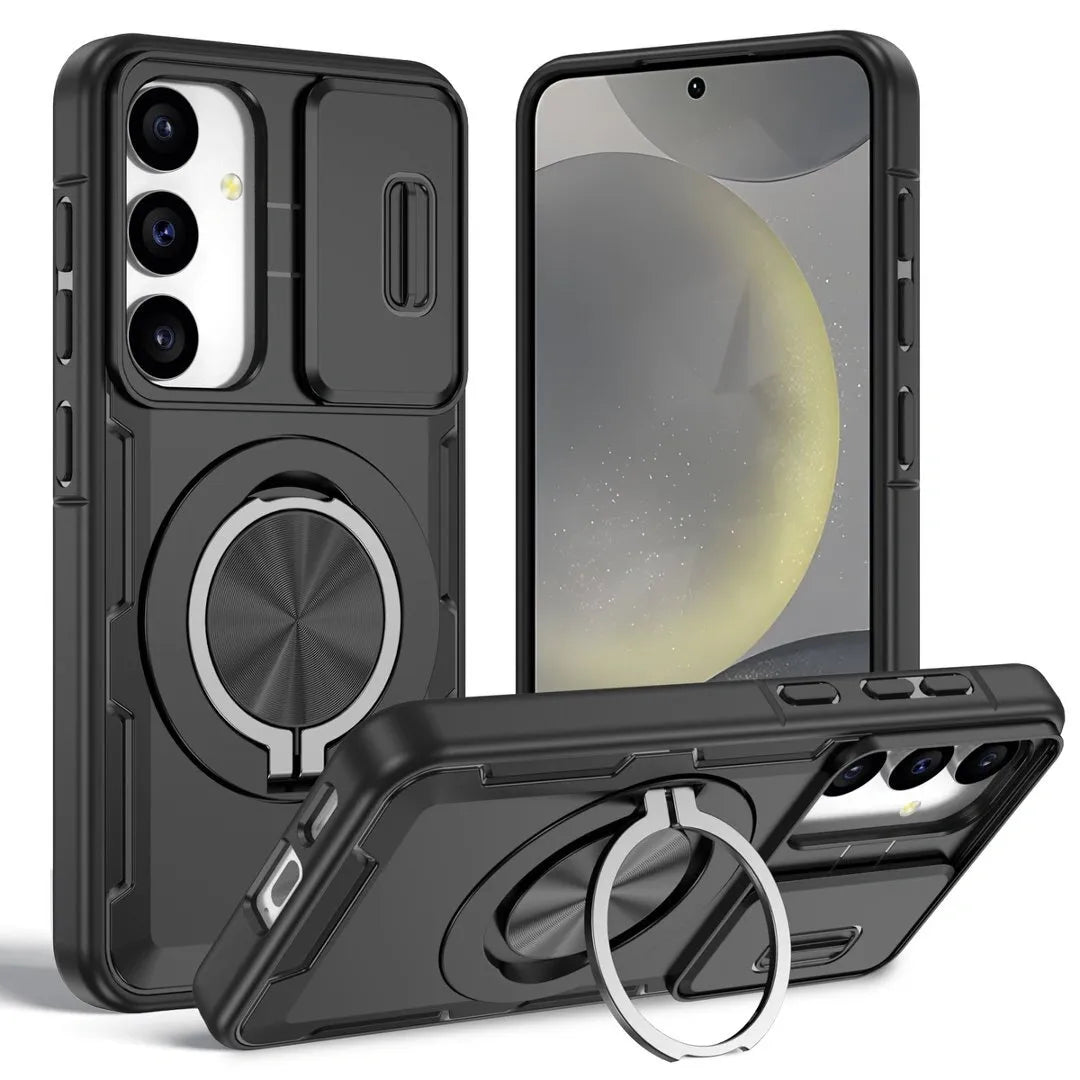 2-in-1 Magnetic Sliding Lens Case, Black for Samsung S25 V1293-MCH-25