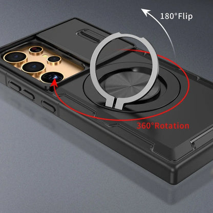 2-in-1 Magnetic Sliding Lens Case, Black for Samsung S25Ultra V1293-MCH-25U