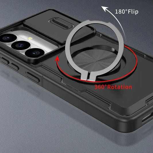 2-in-1 Magnetic Sliding Lens Case, Black for Samsung S26 V1293-MCH-26