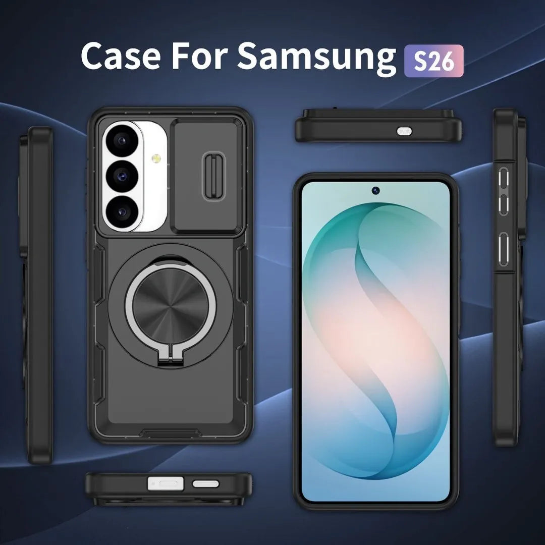 2-in-1 Magnetic Sliding Lens Case, Black for Samsung S26 V1293-MCH-26