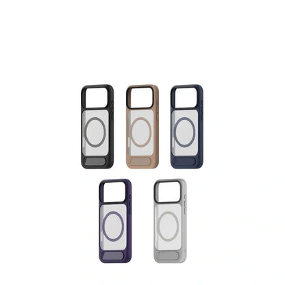 MagSafe Case for iPhone 17 Pro Max - Blue Matte Shockproof Cover with Hidden Kickstand V1293-MCH-5-28-2