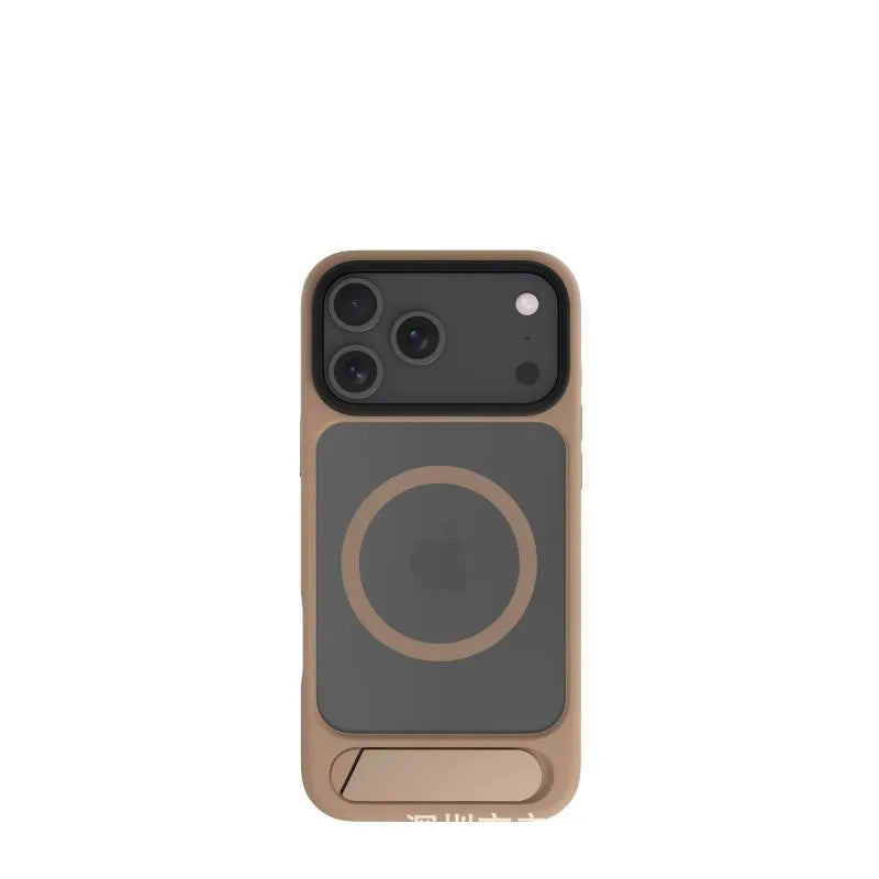 MagSafe Case for iPhone 17 Pro Max - Brown Matte Shockproof Cover with Hidden Kickstand V1293-MCH-5-28-6