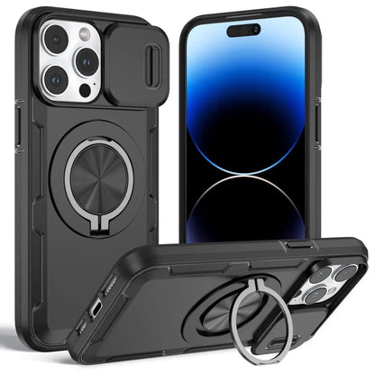 2-in-1 Magnetic Sliding Lens Case, Black for iPhone 14 Pro Max V1293-MCH14PM