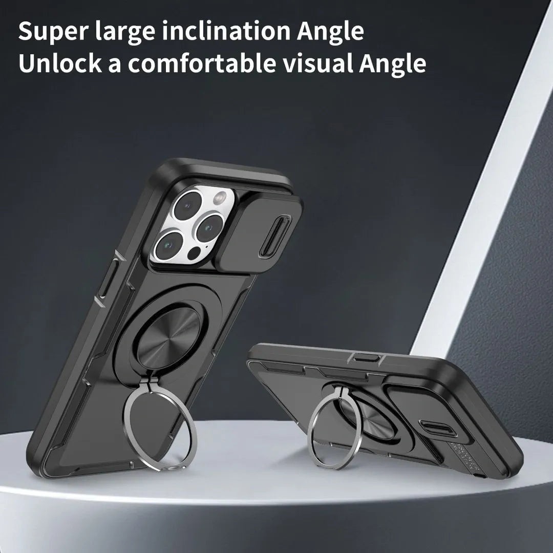 2-in-1 Magnetic Sliding Lens Case, Black for iPhone 14 Pro Max V1293-MCH14PM