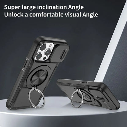 2-in-1 Magnetic Sliding Lens Case, Black for iPhone 14 Pro Max V1293-MCH14PM