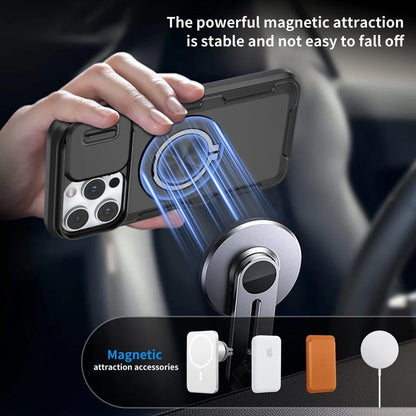 2-in-1 Magnetic Sliding Lens Case, Black for iPhone 14 Pro Max V1293-MCH14PM