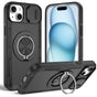 2-in-1 Magnetic Sliding Lens Case, Black for iPhone 15 Plus V1293-MCH15PLUS