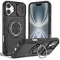 2-in-1 Magnetic Sliding Lens Case, Black for iPhone 16 Plus V1293-MCH16PLUS