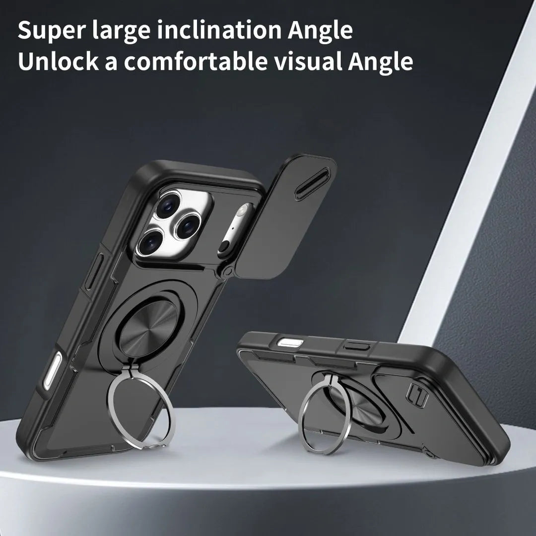 2-in-1 Magnetic Sliding Lens Case, Black for iPhone 17 Pro V1293-MCH17PRO