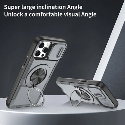 2-in-1 Magnetic Sliding Lens Case, Grey for iPhone 13 Pro V1293-MCH421-13PRO