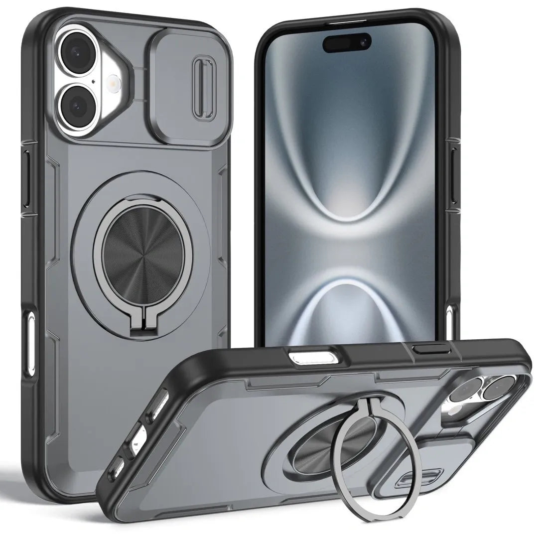 2-in-1 Magnetic Sliding Lens Case, Grey for iPhone 17 V1293-MCH421-17