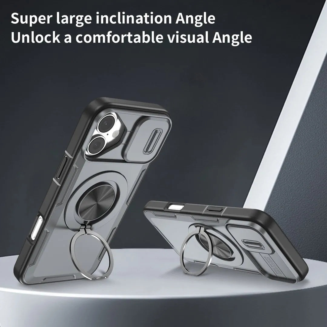 2-in-1 Magnetic Sliding Lens Case, Grey for iPhone 17 V1293-MCH421-17