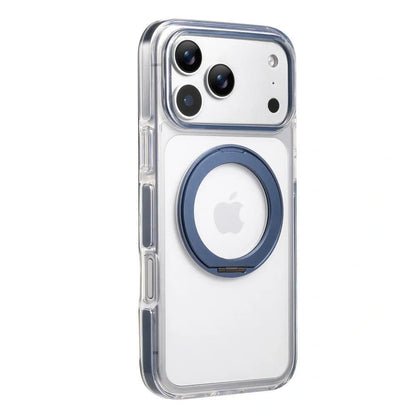 Clear MagSafe iPhone 17 Pro Max Case with 360 degrees Rotating Ring Stand - Blue Edition V1293-MCH51510