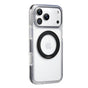 Clear MagSafe iPhone 17 Pro Case with 360 degrees Rotating Ring Stand - Black Edition V1293-MCH5157