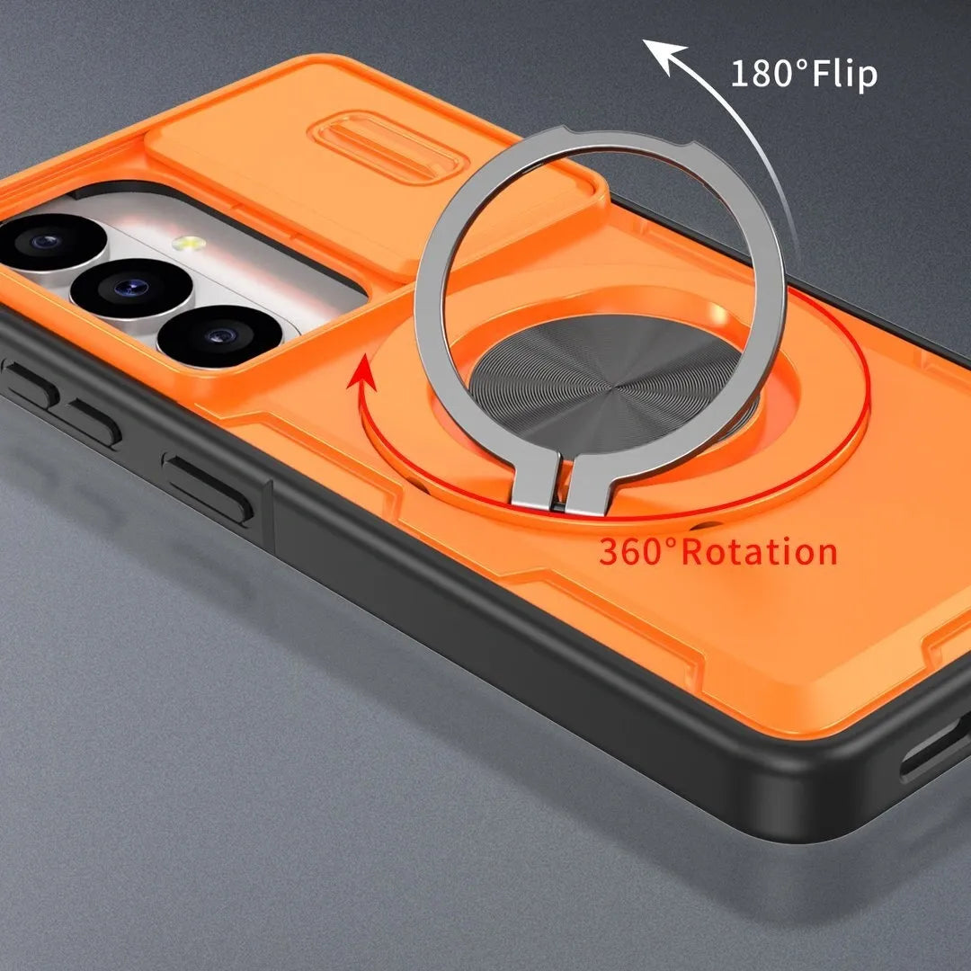 2-in-1 Magnetic Sliding Lens Case, Purple for Samsung S26 V1293-MCHCS-26