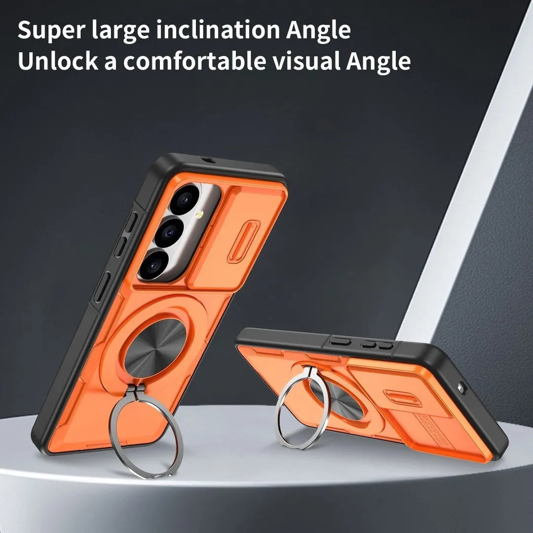 2-in-1 Magnetic Sliding Lens Case, Purple for Samsung S26 V1293-MCHCS-26