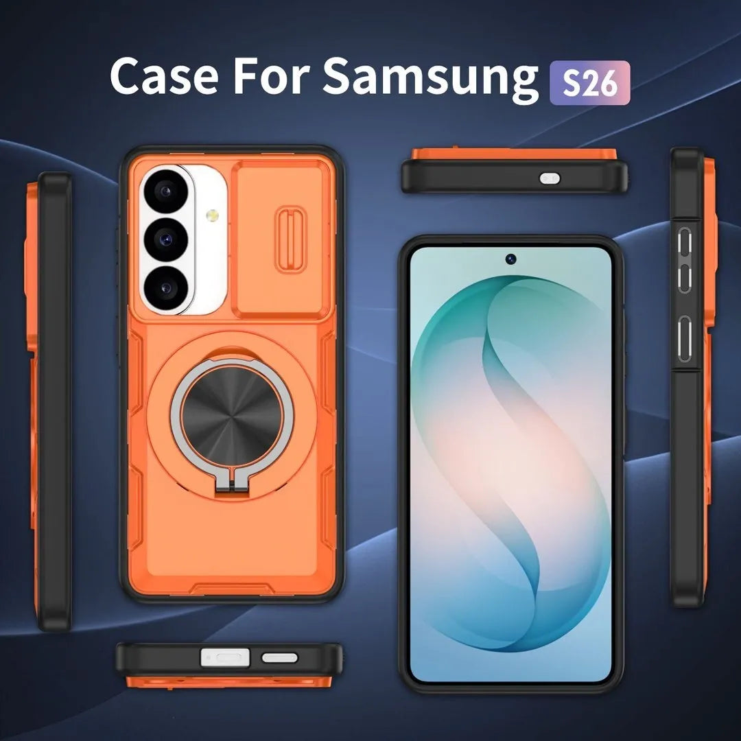 2-in-1 Magnetic Sliding Lens Case, Purple for Samsung S26 V1293-MCHCS-26