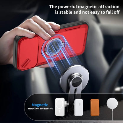 2-in-1 Magnetic Sliding Lens Case, Red for iPhone 17 Pro Max V1293-MCHHHS-17PMM