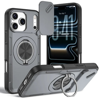 2-in-1 Magnetic Sliding Lens Case, Grey for iPhone 17 Pro V1293-MCHHHS-17PRO