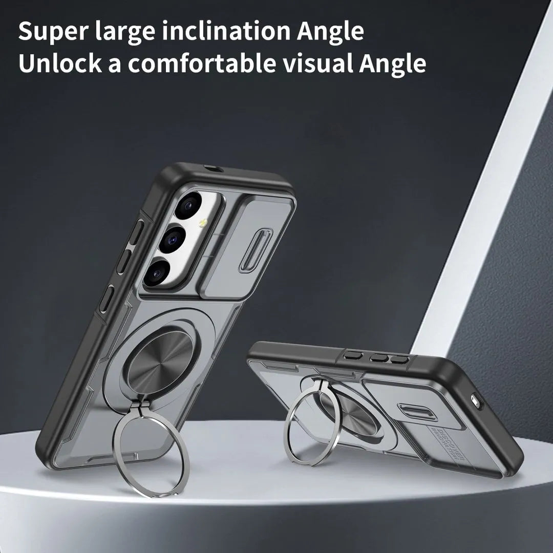 2-in-1 Magnetic Sliding Lens Case, Grey for Samsung S24 V1293-MCHHHS-24