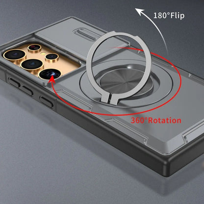 2-in-1 Magnetic Sliding Lens Case, Grey for Samsung S24Ultra V1293-MCHHHS-24U