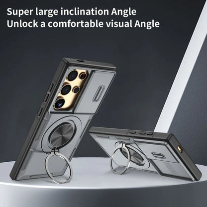 2-in-1 Magnetic Sliding Lens Case, Grey for Samsung S24Ultra V1293-MCHHHS-24U