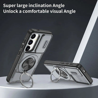 2-in-1 Magnetic Sliding Lens Case, Grey for Samsung S25 V1293-MCHHHS-25