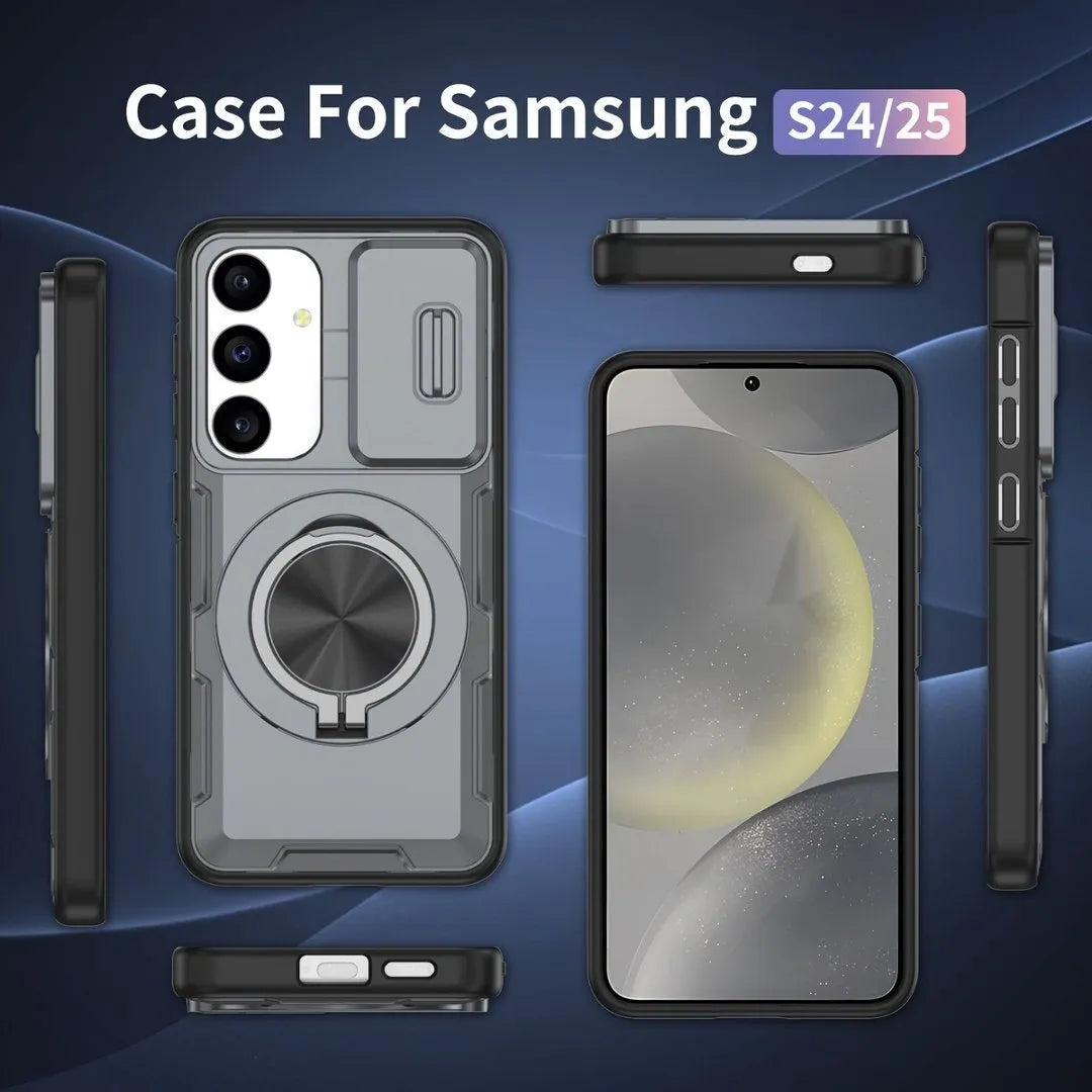 2-in-1 Magnetic Sliding Lens Case, Grey for Samsung S25 V1293-MCHHHS-25