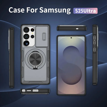 2-in-1 Magnetic Sliding Lens Case, Grey for Samsung S25Ultra V1293-MCHHHS-25U