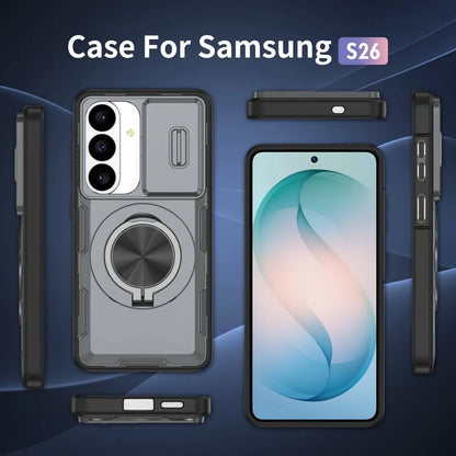 2-in-1 Magnetic Sliding Lens Case, Grey for Samsung S26 V1293-MCHHHS-26