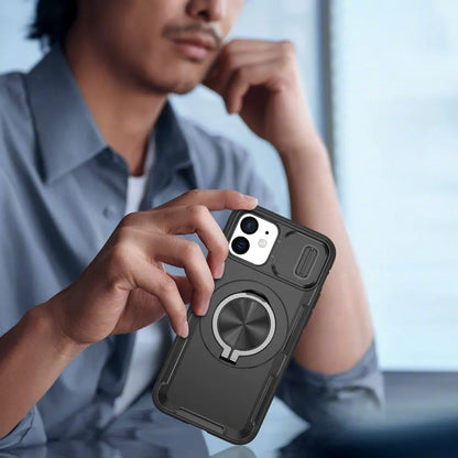 2-in-1 Magnetic Sliding Lens Case, Black for iPhone 12 V1293-MCHHS-12